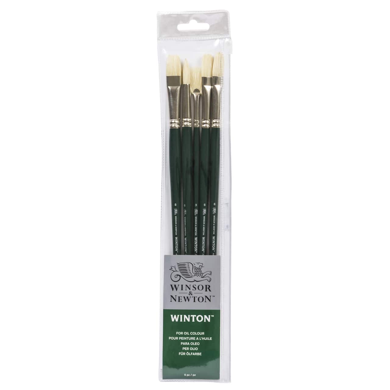 Winsor & Newton® Winton® Long Handle 5 Piece Brush Set